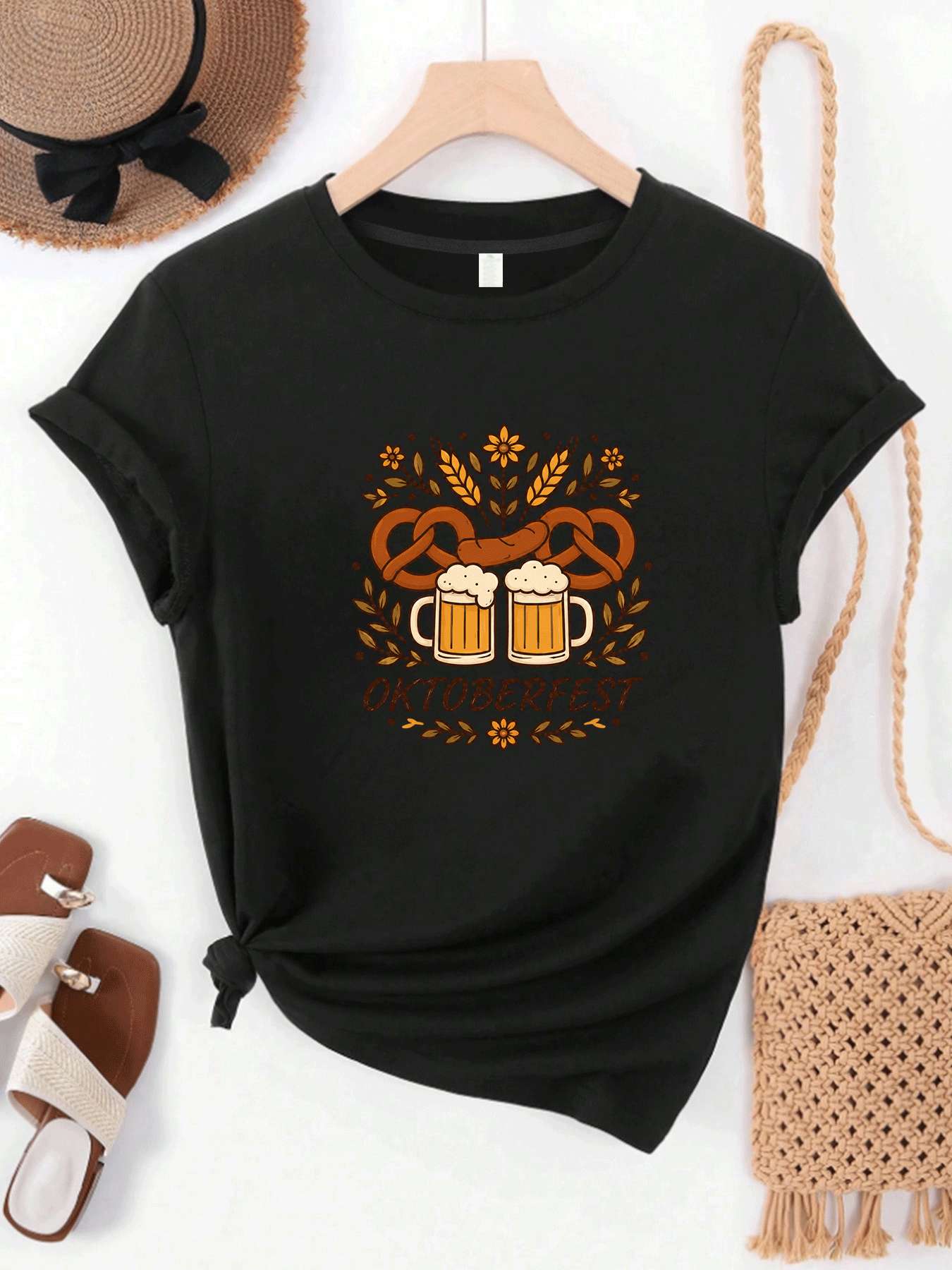 Beer And Wine Festival - 【MYJ062633】Koszulka damska na Festiwal Piwa, zestaw