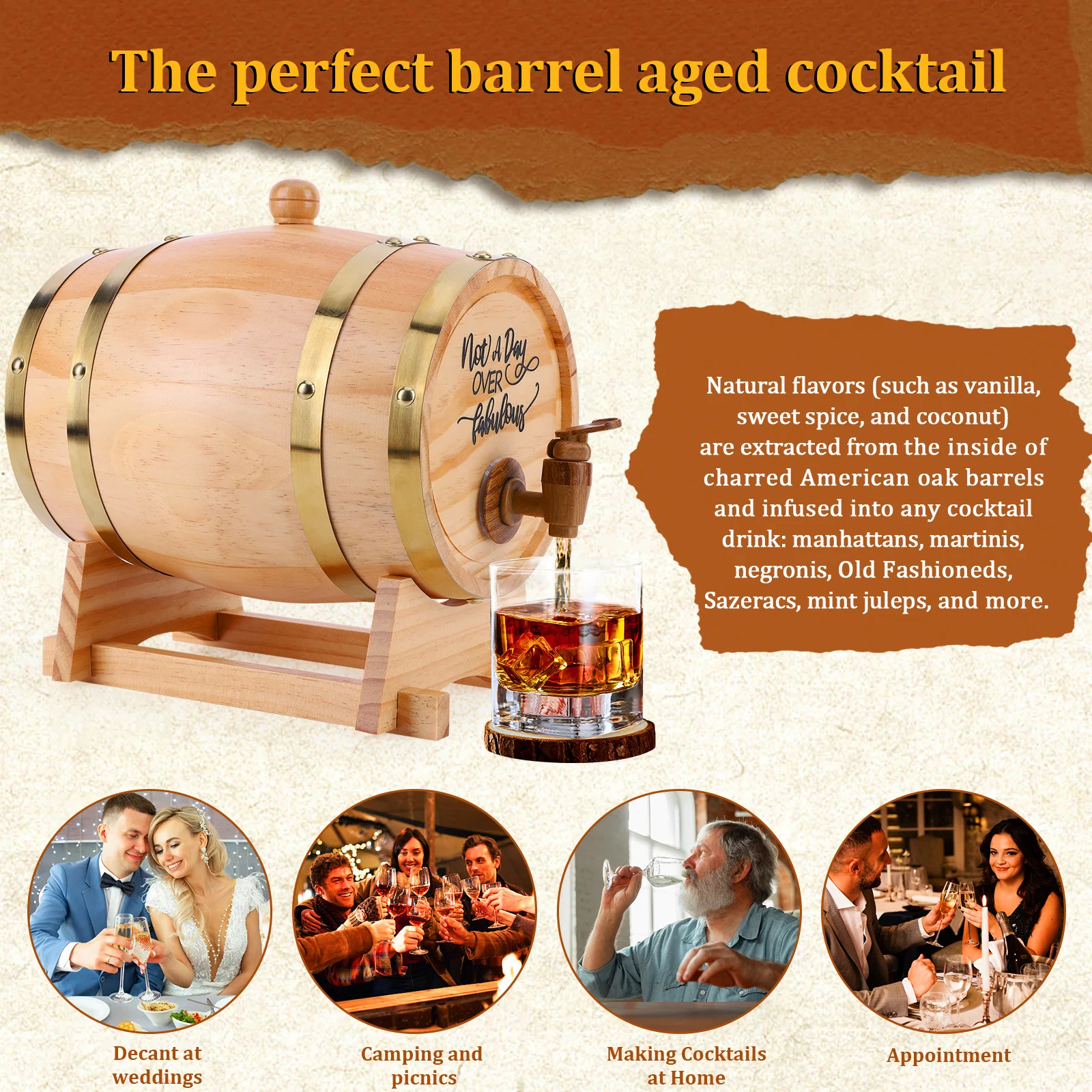 Drewniane beczki na whisky 3L  – Wine Beer The Whiskey recenzja i cena
