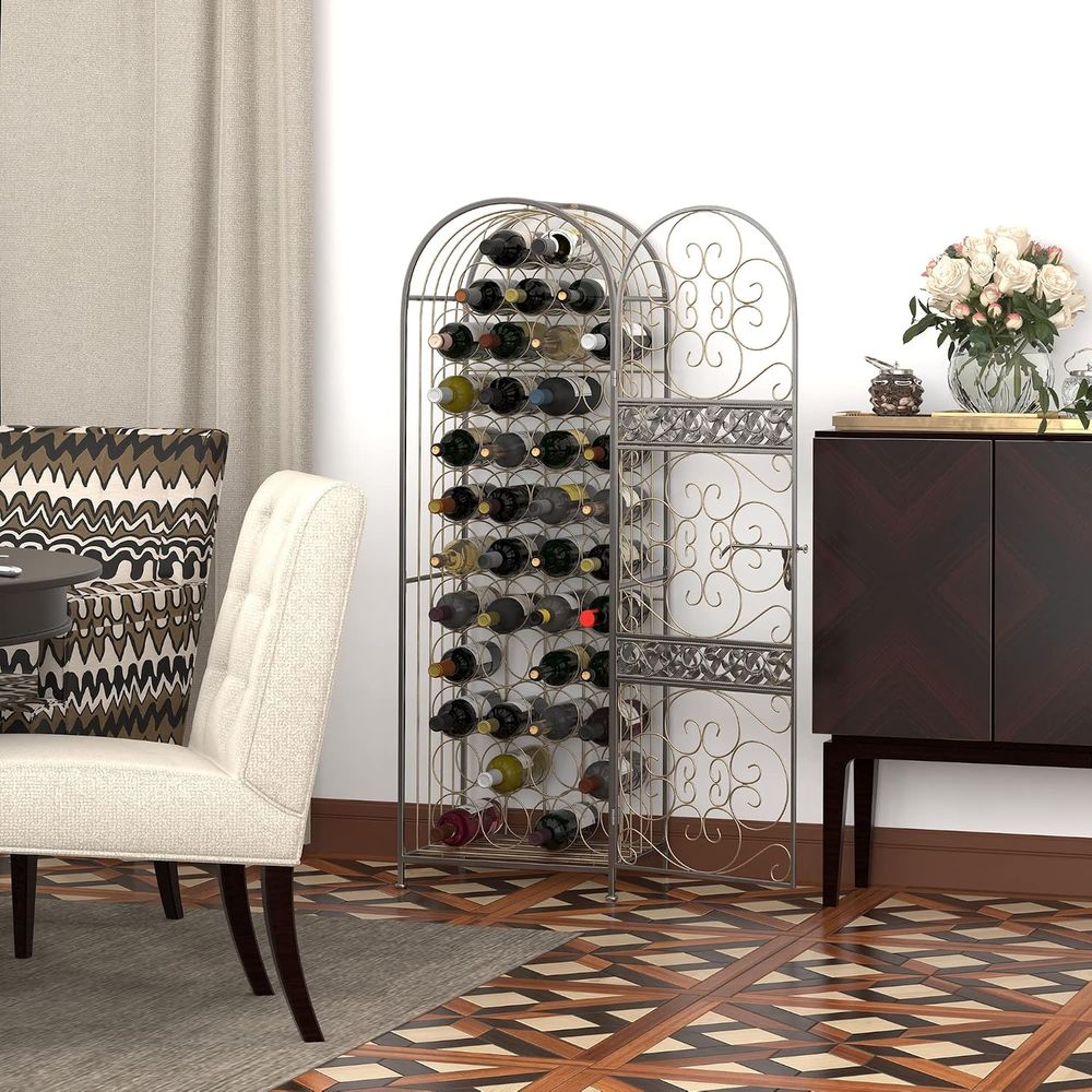 Antyczny brązowy stojak na win – Wine & Beer Shop Photos recenzja i cena